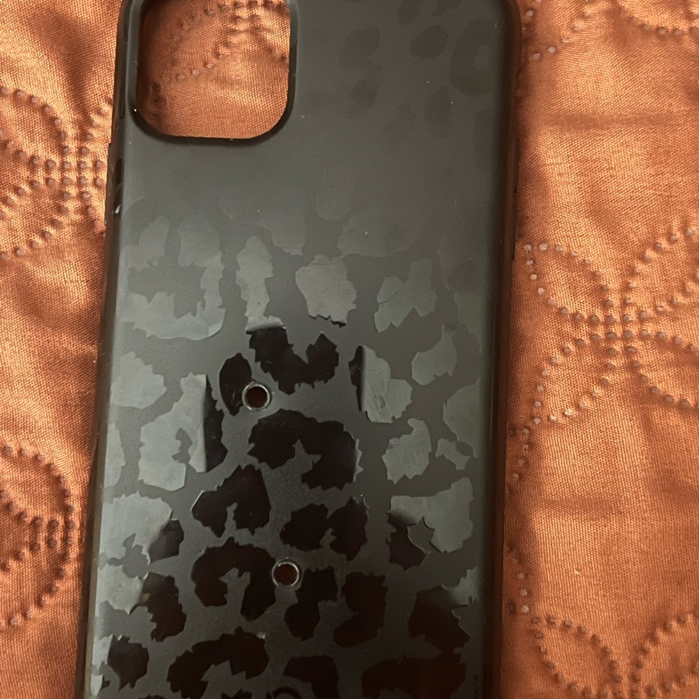 Black Leopard Print Phone Case